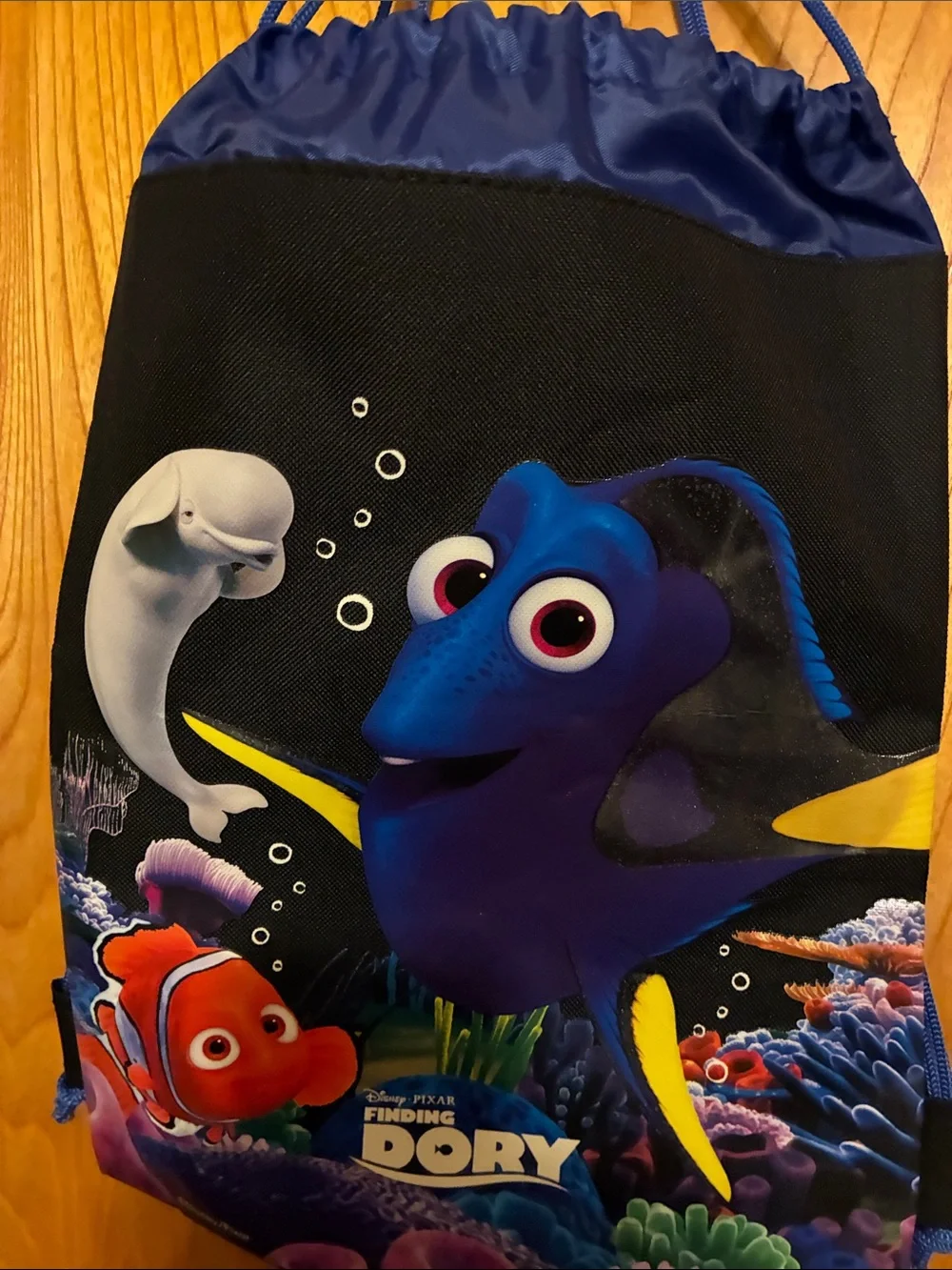 Finding Dory Kids Drawstring Bag - Navy Blue-NWOT’s